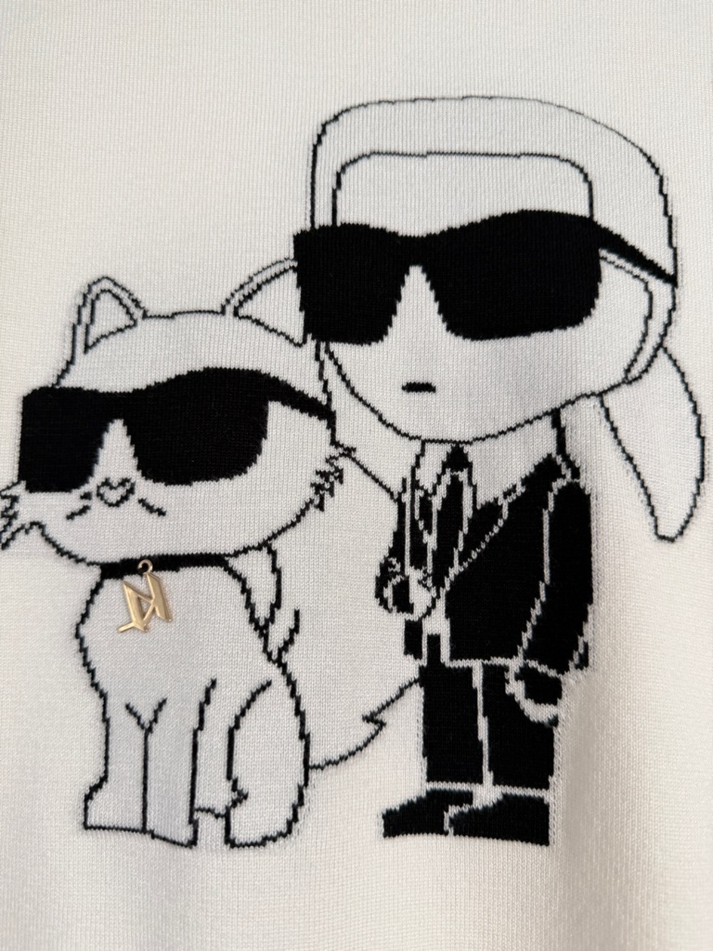 NEW Karl Lagerfeld Paris Karl & Choupette Sweater S Chic - Picture 2 of 8